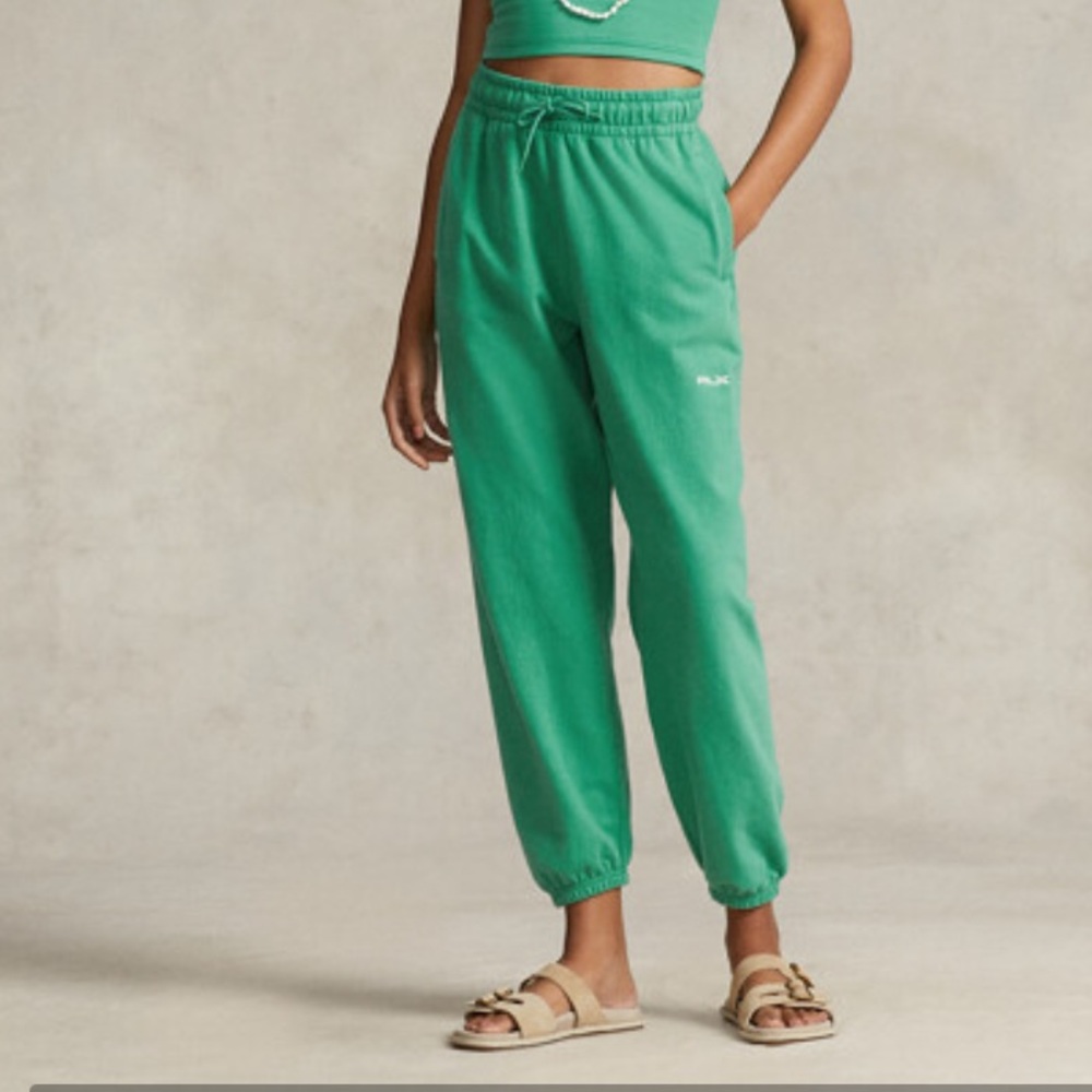 Ralph Lauren RLX Fleece Sweatpants Track Joggers, Green, Sz Small NWT